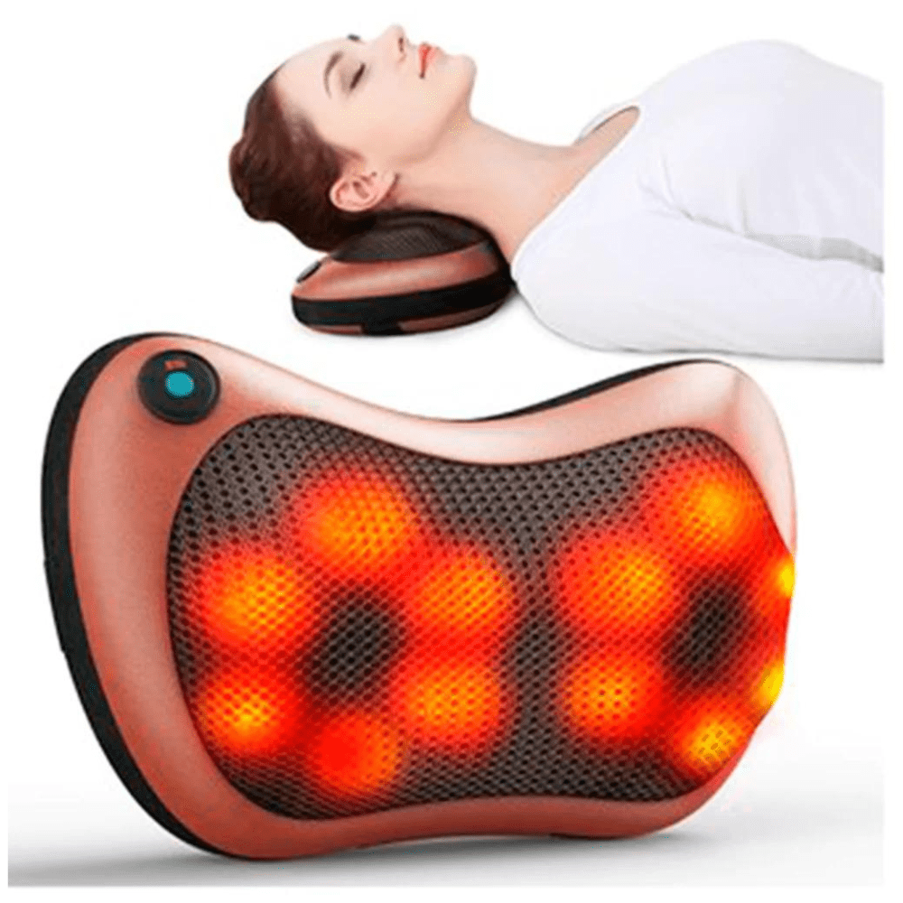 COJIN MASAJEADOR SHIATSU CON ESFERAS Y CALOR